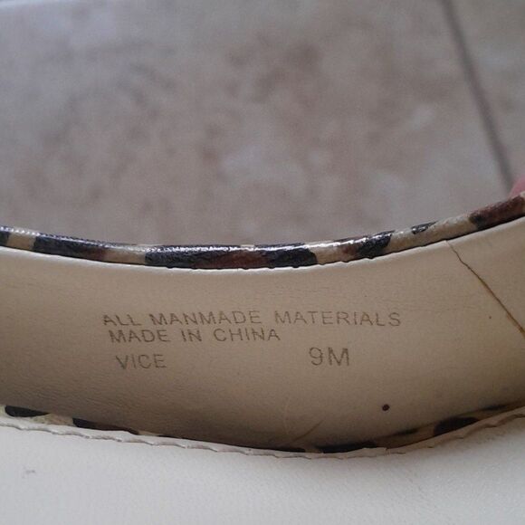 Franco Sarto Vice, Animal Print platform, High Chunk Heel, Peep Toe Shoes - Picture 8 of 12